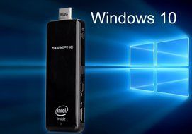 MoreFine M1 Dual Boot PC Dongle - Android 4.4 + Windows 10 OS, Intel Quad Core Atom Bay Z3735F, 2GB RAM, OTG,... N5