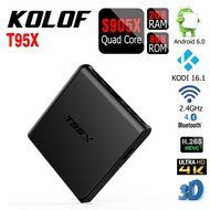 KOLOF S905X T95X TV BOX Android 6.0 KODI 16.1 2G 8G Bluetooth 4.0 Quad Core Streaming Media Player