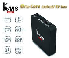 SPECOOL 2016 New KM8 PRO 8 Core TV BOX Pinwheel Amlogic S912 octa core Android 6.0 2GB 16GB 64bit Dual Wifi Fully...