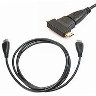 BephaMart 1.5M 3 In 1 1080P HDTV A to A Cable With Micro HDMI Male to HDMI Female Adapter