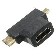 BephaMart 1.5M 3 In 1 1080P HDTV A to A Cable With Micro HDMI Male to HDMI Female Adapter N4