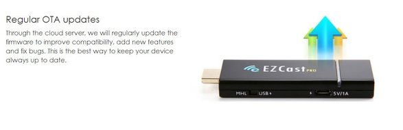 EZCast Pro Dongle Miracast/Airplay/DLNA Supports 4 to 1 Split Screens. (Black) N8
