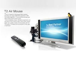 Water &amp; Wood 2.4GHz Mini Portable Wireless T2 Remote Controller Fly Air Mouse 3D Motion Stick Android Remote for... N5
