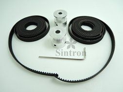 [Sintron] 2M Timing Belt Set + 2 pcs GT2 20 Tooth 5mm Bore Pulleys for RepRap 3D Printer Prusa Mendel i3 Kossel... N3