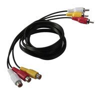 BephaMart 1.5m 5ft 3 RCA Male to Female Audio Composite Extension Video Cable Jack Adapter N2