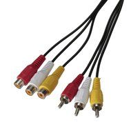 BephaMart 1.5m 5ft 3 RCA Male to Female Audio Composite Extension Video Cable Jack Adapter N3