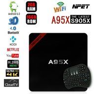 NPET A95X S905X 2GB 16GB Android 6.0 TV Box Support 4K Bluetooth Kodi 16.1 Fully Loaded-Support Ultra-Fast Running... N8