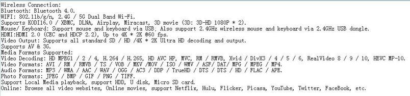 Docooler ENYBOX X1 Android 6.0 TV Box Amlogic S905X Quad Core 64bit 2GB / 16GB KODI16.0 XBMC UHD 4K2K60fps HDMI... N2