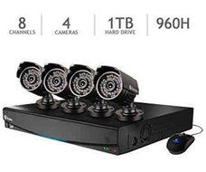 Swann 8-Channel 960H Digital Video Recorder w/ 4 x 720 TVL Cameras and Pre-Installed 1TB Hard Drive : SWDVK-8342T4S-US
