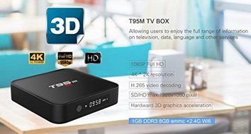 Smart TV Box,EEDI Sunvell T95M TV Box Amlogic S905 QuadCore Android 5.1 Smart 4K HD WiFi 2GB RAM + 8G ROM capacity3D... N6