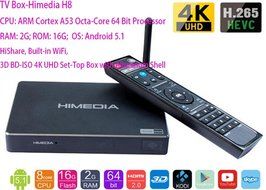 Luckymall HIMEDIA H8 Octa Core 64Bit Android TV Box: English Firmware 2GB 16GB TV Box, 3D BD-ISO 4K UHD H.265... N2