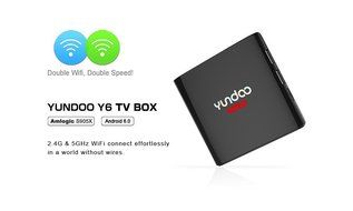 YUNDOO Y6 2G/32G TV Box Android 6.0 4K Smart OTT Box AML S905X Quad Core KODI 16.1 Fully Loaded Miracast Streaming... N14