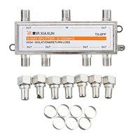 6 Way Digital Signal Splitter F Type Plugs For Coaxial Cable TV Aerial Antenna N2