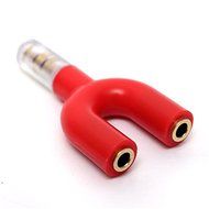 BephaMart 3.5mm 1 Male To 2 Female Audio Y-Splitter Earphone Adapter N2