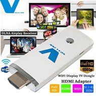 Voxlink 5G 300M Transmission 1080P Wifi Display TV Dongle HDMI Adapter Smart TV Airplay Receiver, WHITE N2