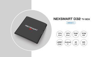 GR Business NEXSMART D32 OTT TV Box 1+8GB RK3229 Quad-core Cotex A7 1.5GHz 32bit Android 5.1 KODI 16.1 Streaming... N6