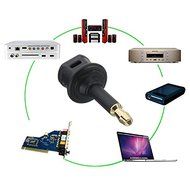 BephaMart TosLink Optical Cable Adapter Connector to 3.5mm Mini Male Jack Plug Adaptor