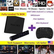 2016 ARCstream Android MINI MX Fully Loaded Android TV Box - 2Ghz Quad-core Processor plus MINI Wireless Mouse...
