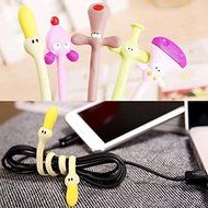 BephaMart 3Pcs Color Random Animal Shaped Rubber Earphone Line Winder