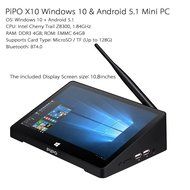 Docooler PiPO X10 Smart Android TV Box Windows 10 Mini PC Intel Z8300 + Android 5.1 Dual OS 4GB / 64GB 10.8 Inches... N5