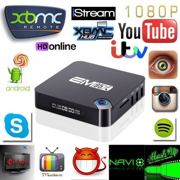 [Updated version EM95X]HONGYU Android 6.0 TV BOX HD KODI 16.1 Fully Loaded XBMC Amlogic S905X Quad Core 2.0GHz... N2