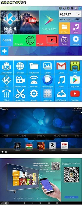 Greatever H96 PRO TV BOX Amlogic S912 Octa Core Android 6.0 Marshmallow 2G 16GB H.265 4K UHD 3D Kodi 17.0 Pre-installed... N8