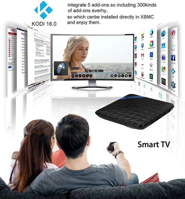 M9S Pro Android TV Box S905 Quad core 2GB/16GB Android 5.1 KODI 16.0 WiFi BT 4.0 4K HD 1000Mbps LAN N5