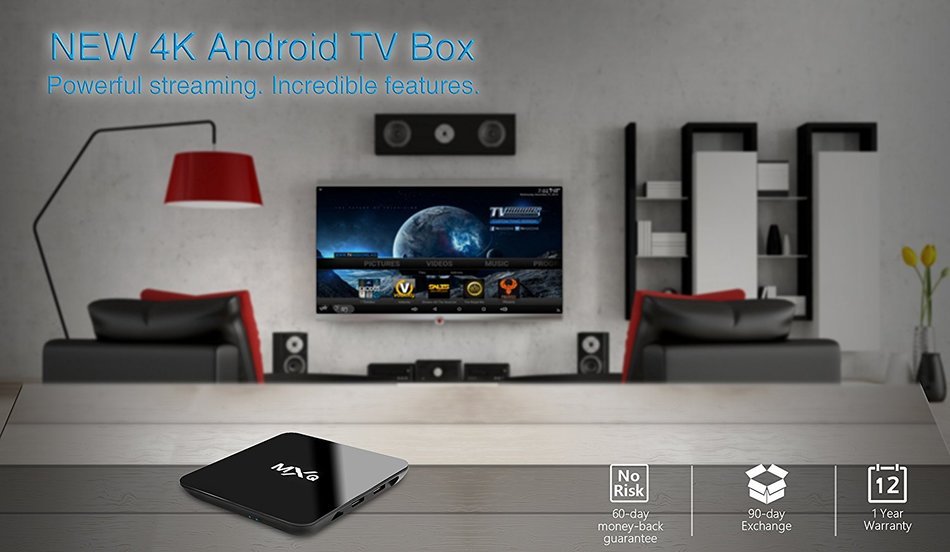 MXQ Kodi Android TV BOX Tonbux Lastest Kodi Fully Loaded XBMC Amlogic S905X Quad Core Android 6.0 Smart 4K Media... N2