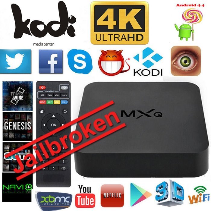 WOOL Android 4.4 Smart Tv Box Amlogic S805 Quad Core Kodi Xbmc Fully Loaded 1080p 4k HDMI 1GB/8GB Streaming Media...