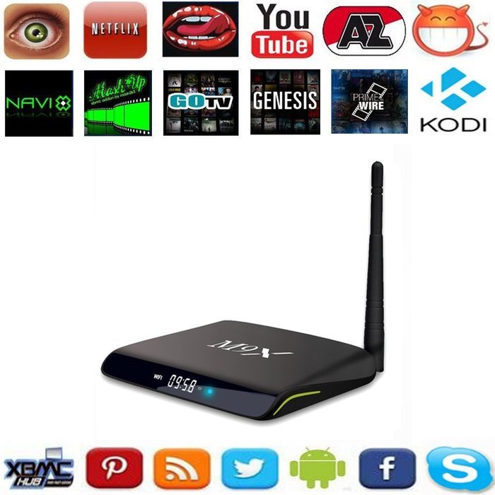 Kekilo M9X M2 Kodi 16.1 Pre-installed Amlogic S905X Android 6.0 Marshmallow Quad Core TV Box 2G/16G 3D 4K HD Dual...