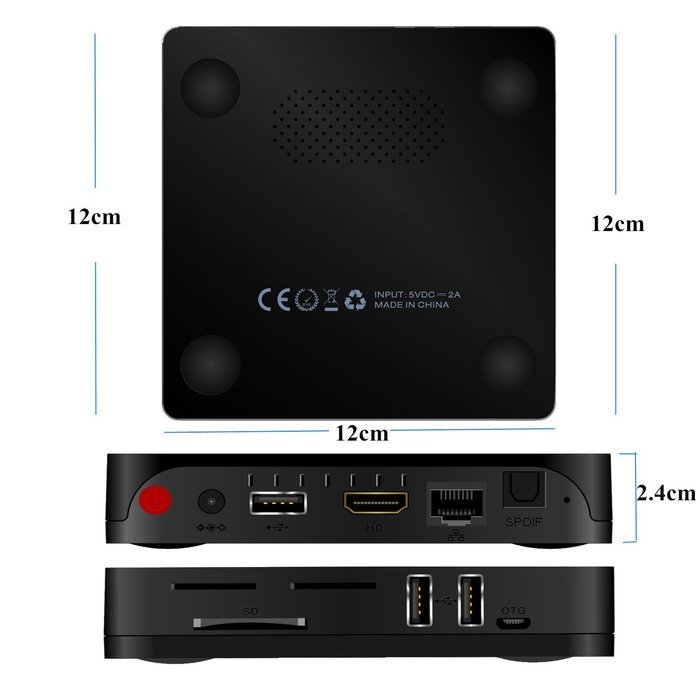 Plater I68 TV Box Android Lollipop 5.1 Kodi Core Cortex-A53 UHD 4Kx2K @60fps 2G/16G 2.4/5GHz WiFi 1000/LAN & OTA... N7
