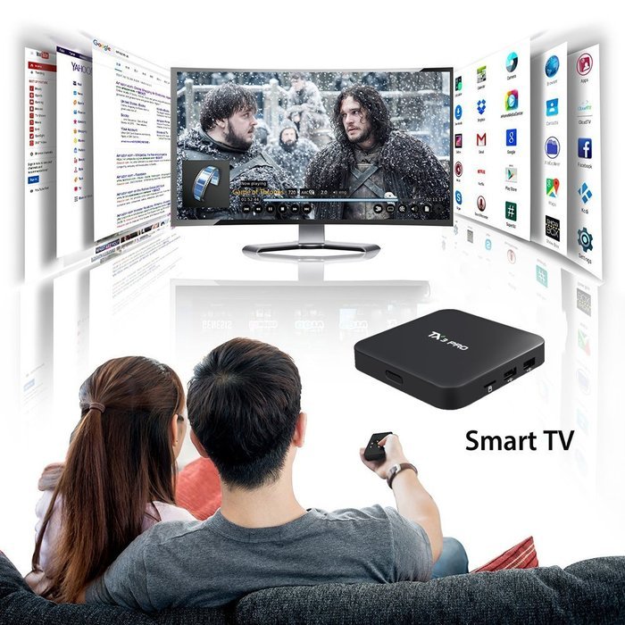 Henscoqi TX3 Pro Smart TV Box Amlogic S905X Android 6.0 Marshmallow TV Box 1G/8G KODI 16.1 Smart Set Top Box Streaming... N6