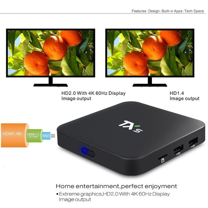Henscoqi TX3 Pro Smart TV Box Amlogic S905X Android 6.0 Marshmallow TV Box 1G/8G KODI 16.1 Smart Set Top Box Streaming... N20