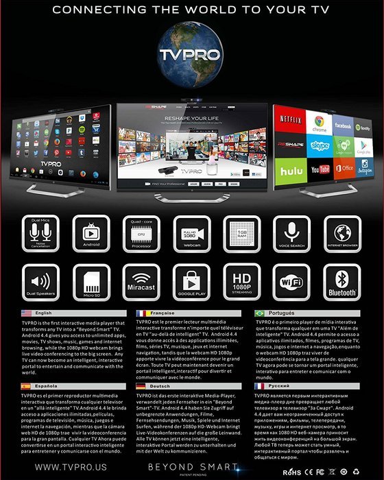 Xiao Aojiao TV PRO Media Player Any TV To Smart Interactive TV Online upgrade OTA Windows 10 Built-in Dual Speaker... N5