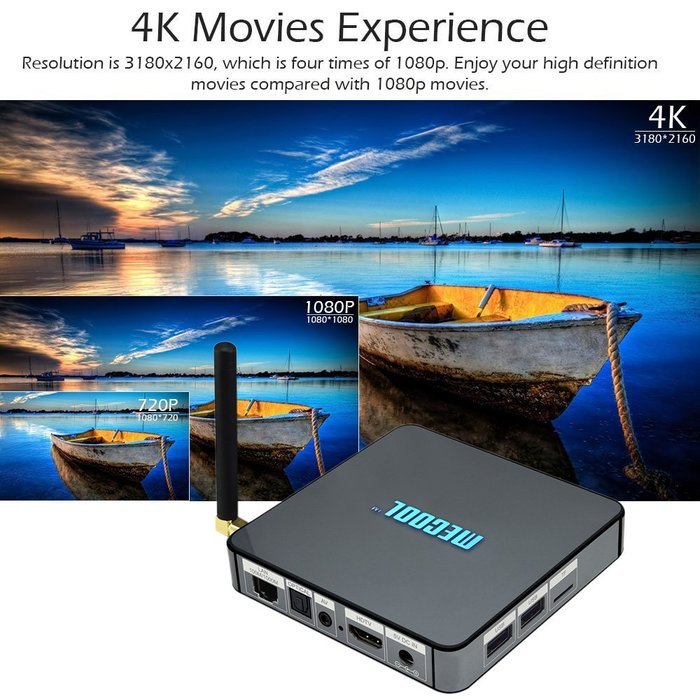 Docooler MECOOL BB2 Smart Android 6.0 TV Box S912 Octa-Core 64bit 2GB / 16GB KODI17.0 XBMC VP9 UHD 4K HDMI Mini... N4