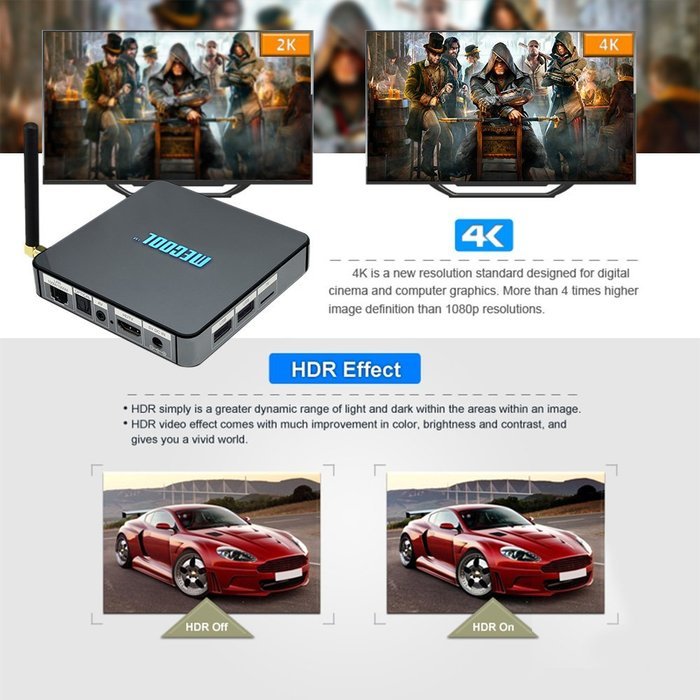 Docooler MECOOL BB2 Smart Android 6.0 TV Box S912 Octa-Core 64bit 2GB / 16GB KODI17.0 XBMC VP9 UHD 4K HDMI Mini... N5