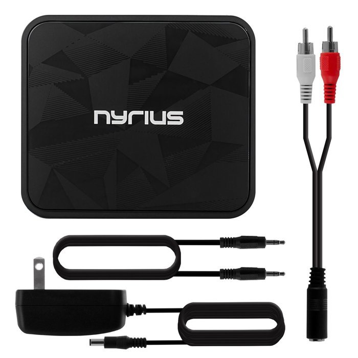 Nyrius Songo Tap Wireless Bluetooth aptX NFC Music Receiver for Streaming iPhone, iPad, Android, Smartphones,... N5