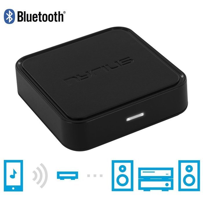 Nyrius Songo Tap Wireless Bluetooth aptX NFC Music Receiver for Streaming iPhone, iPad, Android, Smartphones,... N17