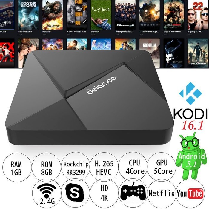 Android Media Box Rockchip RK3229 Quad Core Fully Loaded with Kodi 16.1 1GB RAM 8GB ROM 4K Mini Media Playe Streaming...