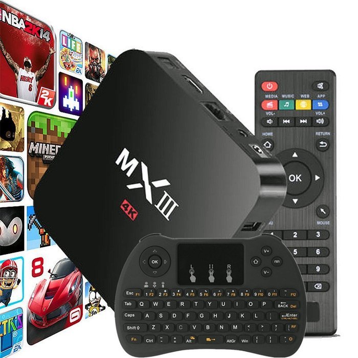 WISEWO MXIII MX3 TV Box Android 4.4 Amlogic S812 2G/8G Quad Core 4K Wifi Google TV Set Top Box Fully Loaded with...