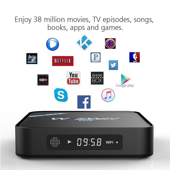 WELLWIN M8S Pro Android TV Box Amlogic S905 Quad core 1GB/8GB Android 5.1 KODI 16.0 WiFi 4K HD Media Player N4
