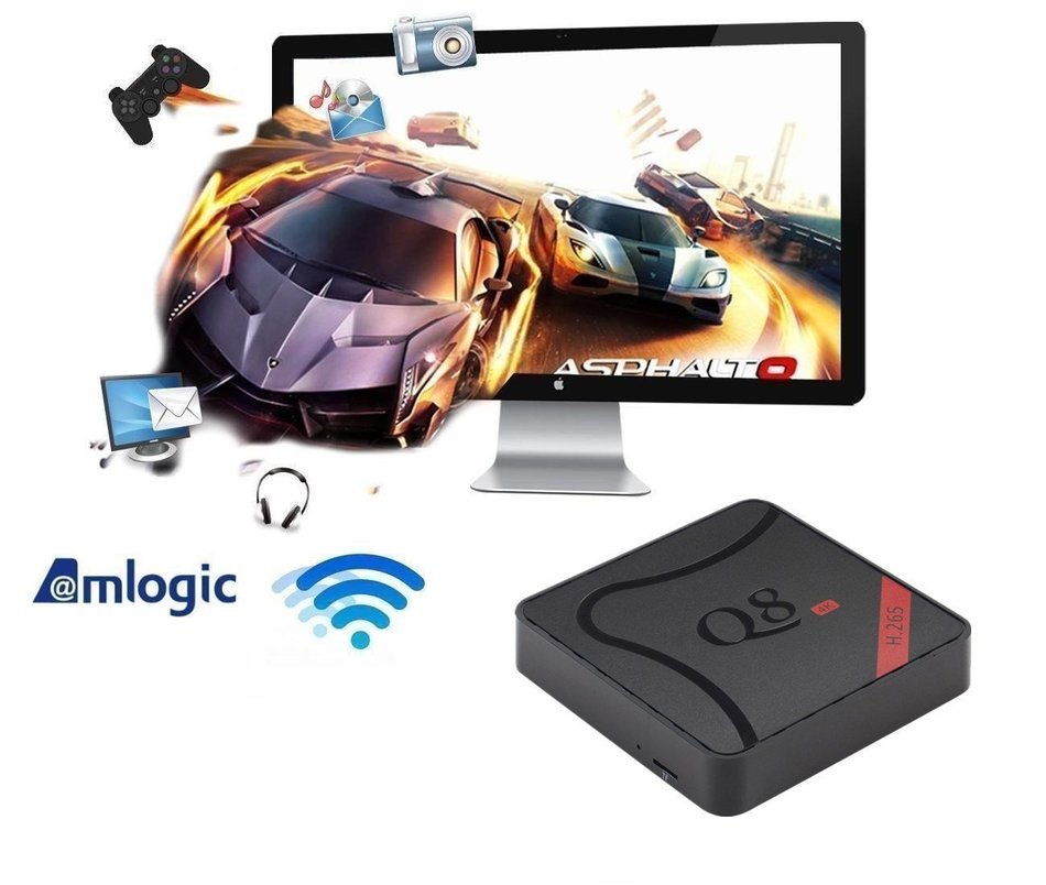 [ 2016 Latest Tv Box ] Bros Unite Q8 Amlogic S905 Quad Core Android Tv Box Google 5.1 Pre-installed Fully loaded... N2