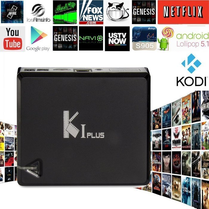 Double J&J_K1 Plus Amlogic S905 Android 5.1 Kodi XBMC 1080P WiFi KODI Smart TV Box HD Player