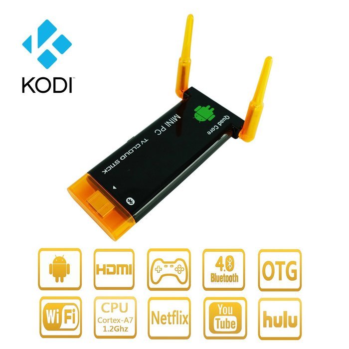 HONGTOP J22 Quad Core 2GB/16GB Streaming Media Player Android 4.4 TV Stick Wi-Fi Dongle Smart Mini PC Strong Singal