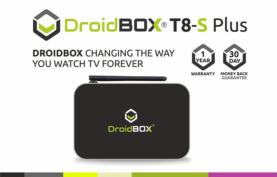 DroidBOX T8-S Plus with IR DualBoot Android 5.1.1 and OpenELEC Kodi 16.2.1 TV BOX Quad Core CPU 32GB Rom 4K Ultra...