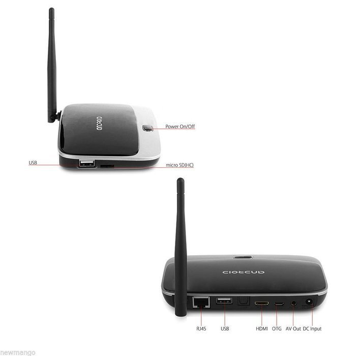WISEWO Android TV Box CS918 Quad Core Mini PC 2G/8G with KODI/XBMC Fully Loaded Smart TV Box Full HDMI Media Player N6