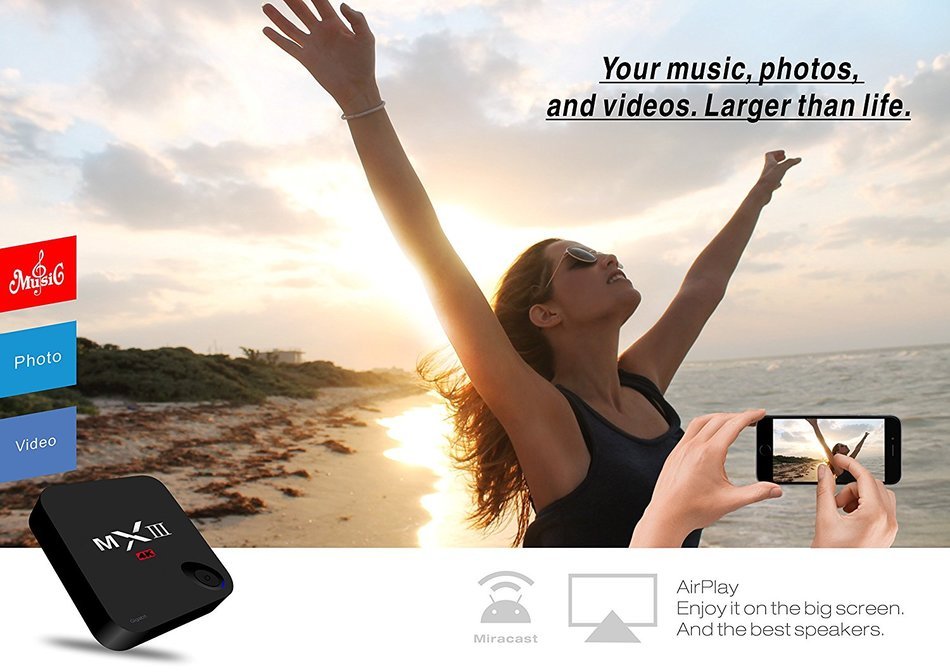 Pomelo Best Android 5.1 TV Box, Kodi 15.1, RAM DDR3 2GB and ROM Onboard eMMC Flash 16GB N5