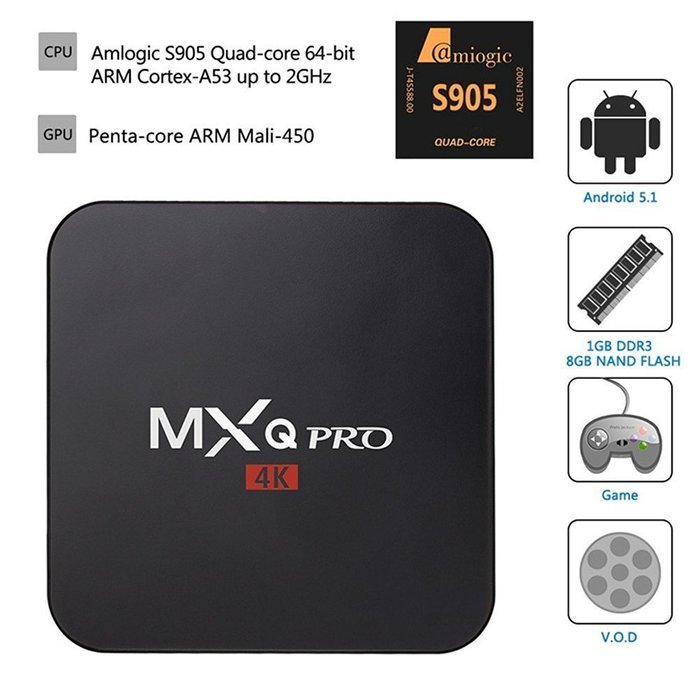 Generic Pro 4K TV Box Android Amlogic S905 Kodi Full Loaded Android 5.1 Quad Core1G/8G 4K for Google Streaming...