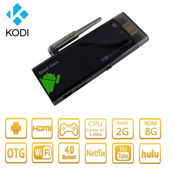 Hoxana&reg; CX919 Quad Core 2GB/16GB Streaming Media Player Android 4.4 TV Stick Wi-Fi Dongle Smart Mini PC Strong...