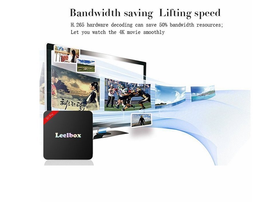 Leelbox Q1 PRO Android 6.0 TV Box Quad Core Amlogic S905X 64bits 2K&4K HDMI 2.0 KODI 16.0 Miracast Kodi Pre-installed... N4